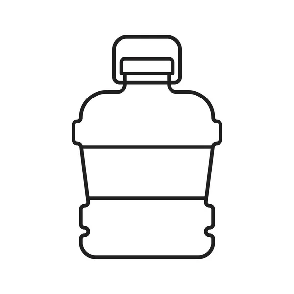 Plastic Fles Vector Illustratie Lijn Ontwerp Pictogram — Stockvector