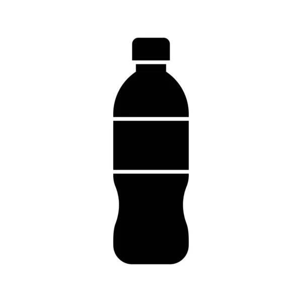 Plastic Fles Vector Illustratie Solide Ontwerp Pictogram — Stockvector