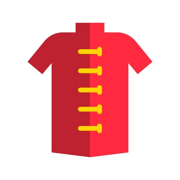 Kinesisk Skjorta Vektor Kinesiska Lunar Nytt Platt Design Ikon — Stock vektor