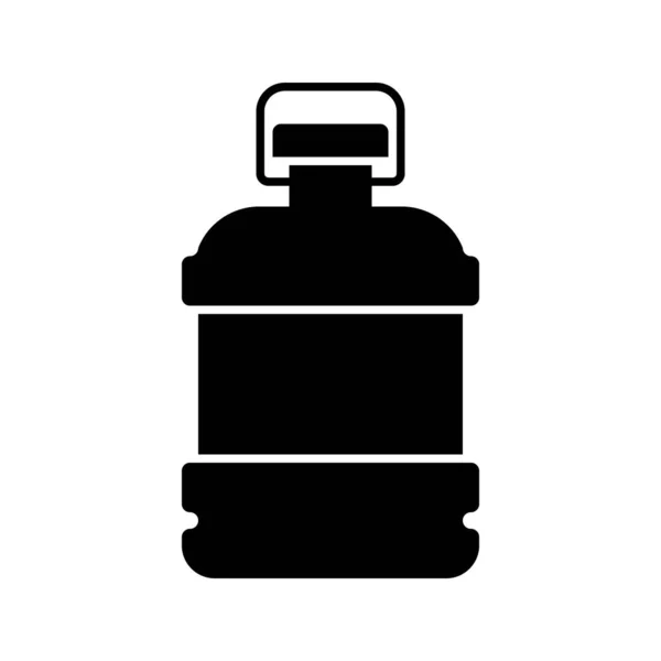 Plastic Fles Vector Illustratie Solide Ontwerp Pictogram — Stockvector