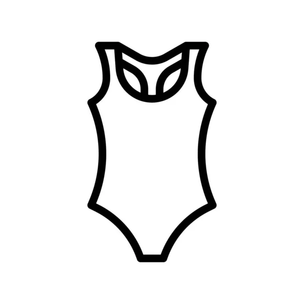 Frauen Badeanzug Vektor Illustration Linie Design Symbol — Stockvektor