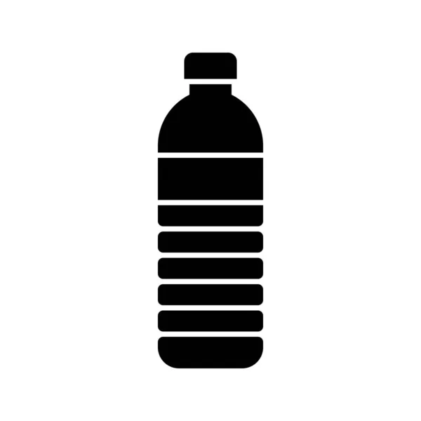Пластикова Пляшка Векторна Ілюстрація Значок Суцільного Дизайну — стоковий вектор