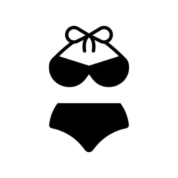 Swimwear Vektor Summer Party Related Solid Style Icon - Stok Vektor