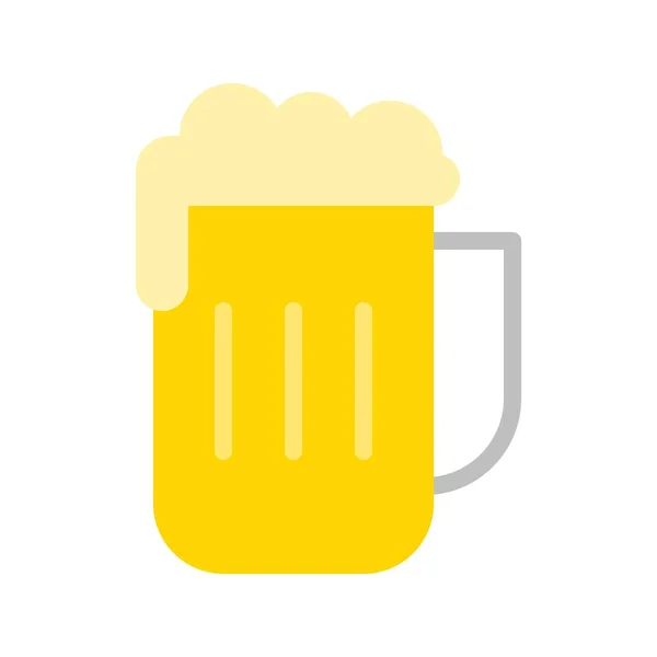 啤酒杯矢量 烧烤相关平面设计图标 — 图库矢量图片