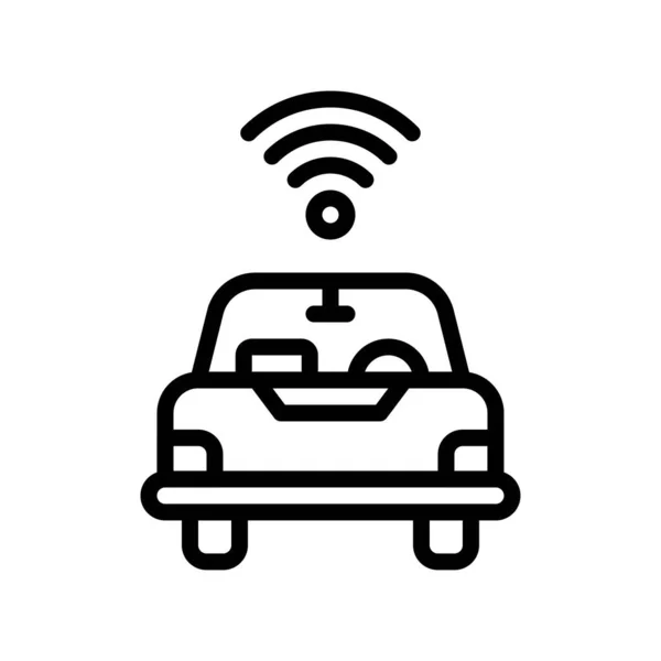 Illustration Des Autonomen Fahrzeugvektors Design Ikone Der Zukünftigen Technologielinie — Stockvektor