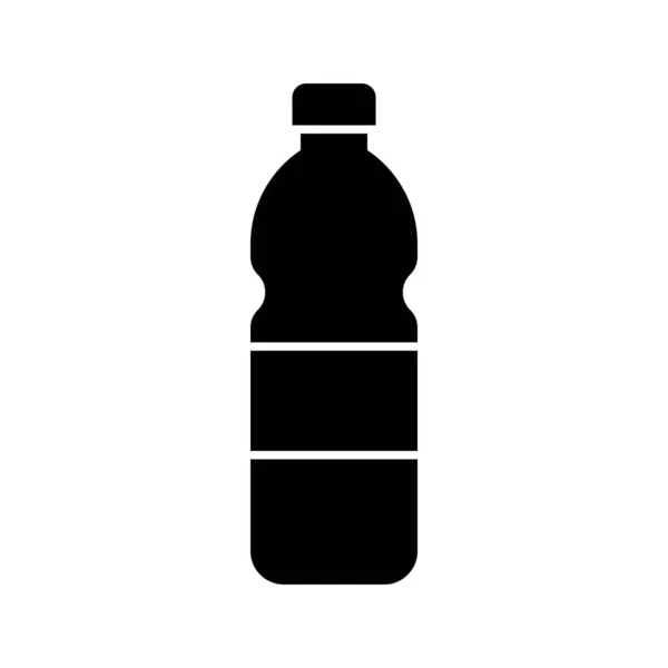 Ilustración Vector Botella Plástico Icono Diseño Sólido — Vector de stock