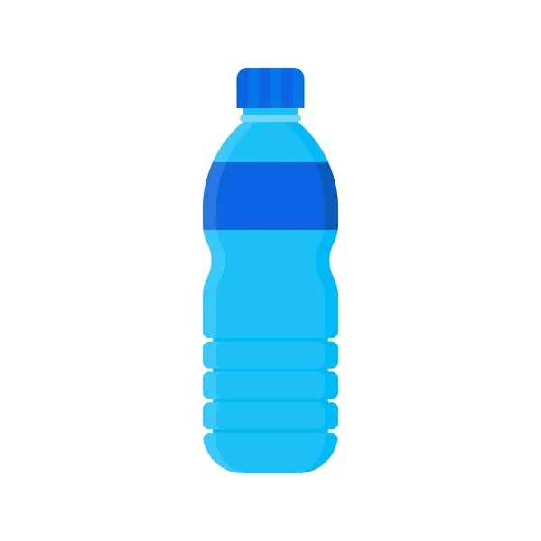 Illustrazione Vettoriale Bottiglia Plastica Icona Design Piatto — Vettoriale Stock