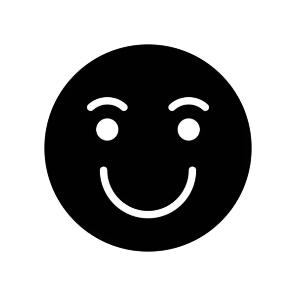 Emoticon Vektor Social Media Solides Design Symbol — Stockvektor