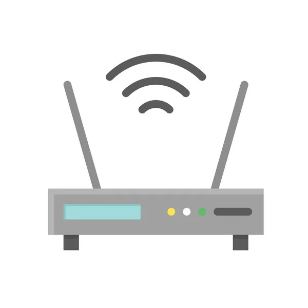 Fernseher Und Technologie Verwandte Wifi Router Vektoren Flachen Ausführungen — Stockvektor