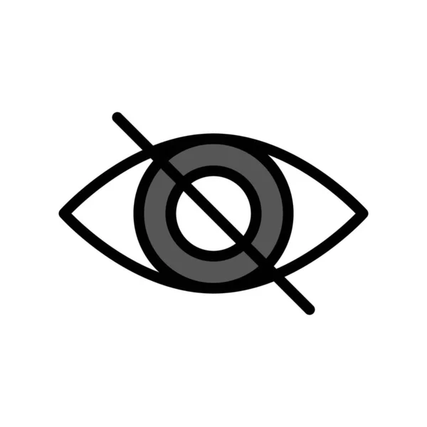 Eye Block Vector Social Media Filled Style Editable Stroke Icon — Stockový vektor