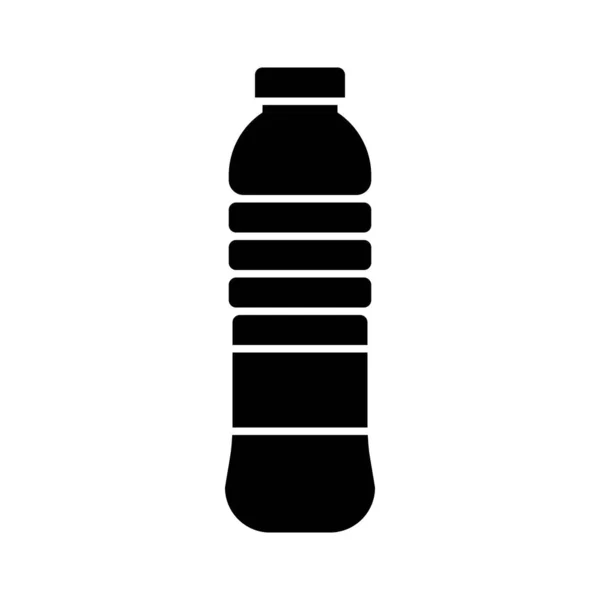 Plastic Fles Vector Illustratie Solide Ontwerp Pictogram — Stockvector