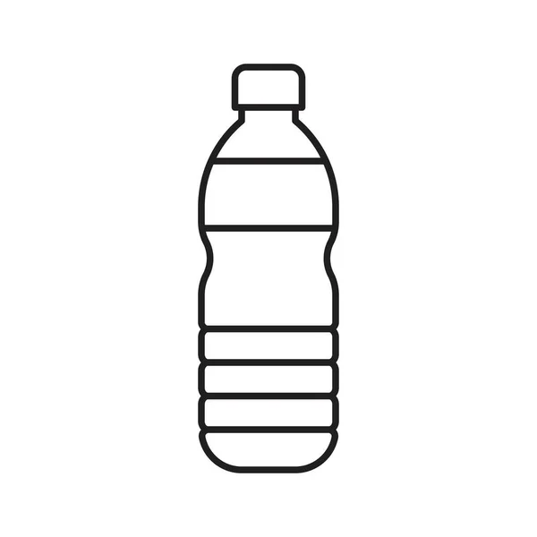 Ilustrasi Vektor Botol Plastik Ikon Desain Baris - Stok Vektor