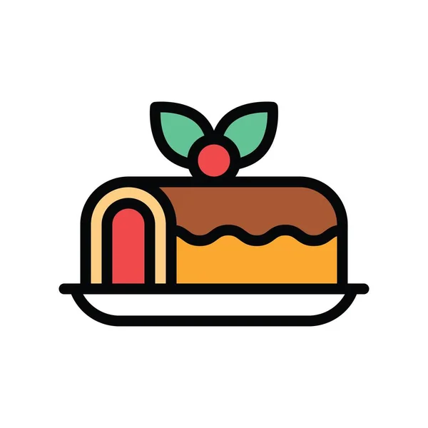 Süßigkeiten Und Süßigkeiten Verwandte Kuchen Tellervektoren Mit Editierbaren Strichen — Stockvektor