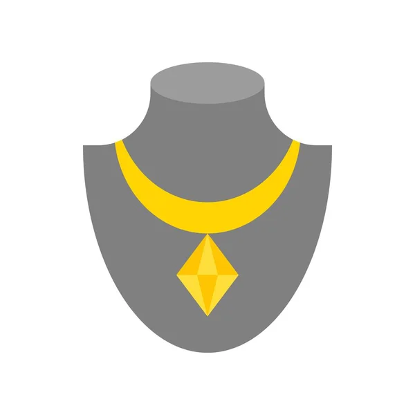 Necklace Vector Illustration Isolated Flat Design Icon — 스톡 벡터