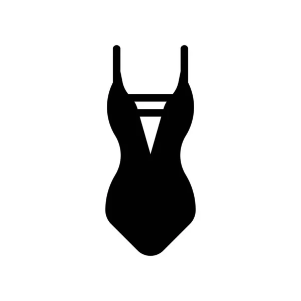 Női Fürdőruha Vektor Illusztráció Szilárd Design Ikon — Stock Vector