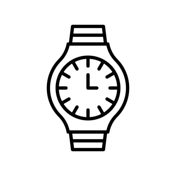 Ilustración Del Vector Del Reloj Icono Diseño Línea Aislada — Vector de stock