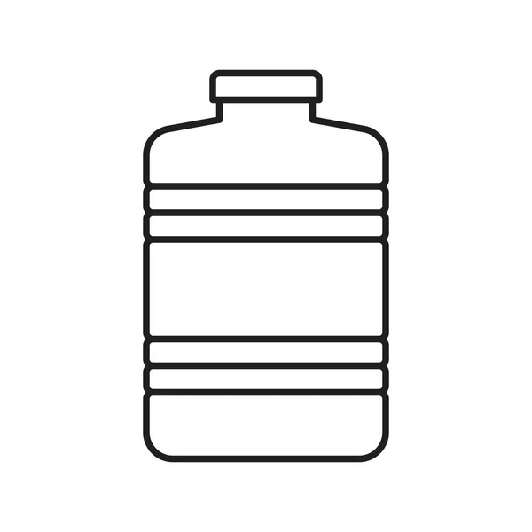Ilustración Vector Botella Plástico Icono Diseño Línea — Vector de stock