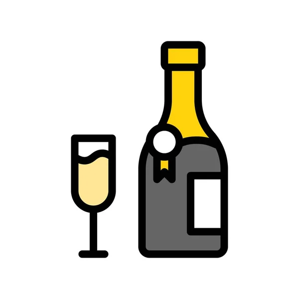 Vetor Bebida Alcoólica Ícone Estilo Repleto Bebidas Curso Editável —  Vetores de Stock