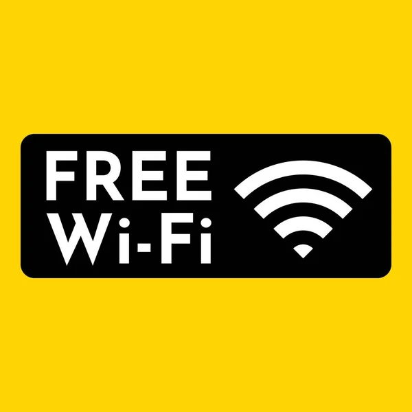 免费Wifi标识图标 无线局域网矢量插图 — 图库矢量图片