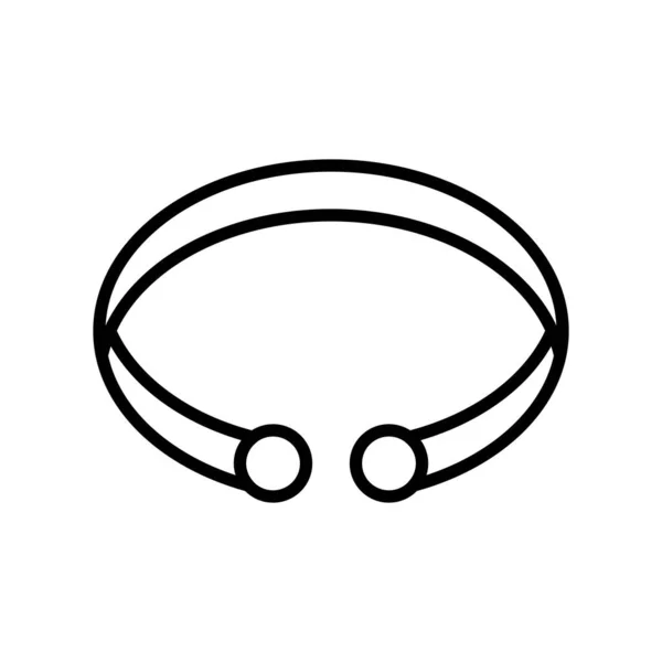 Illustration Vectorielle Bracelet Icône Conception Ligne Isolée — Image vectorielle