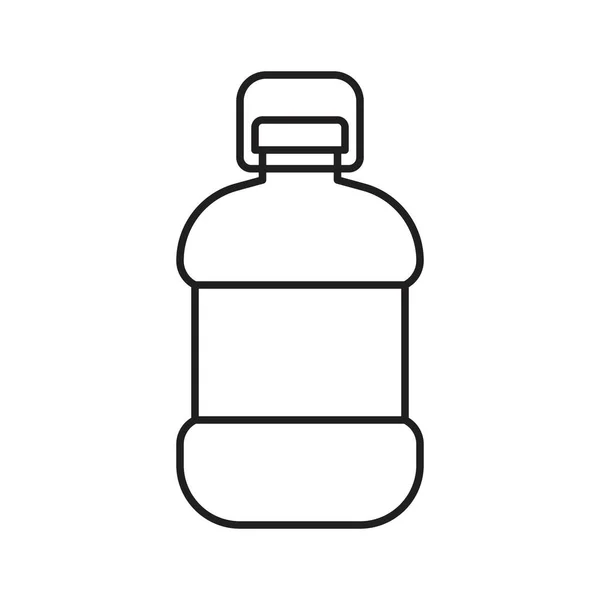 Plastic Bottle Vector Illustration Line Design Icon — Stock Vector