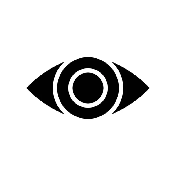 Eye Vector Közösségi Média Szilárd Design Ikon — Stock Vector