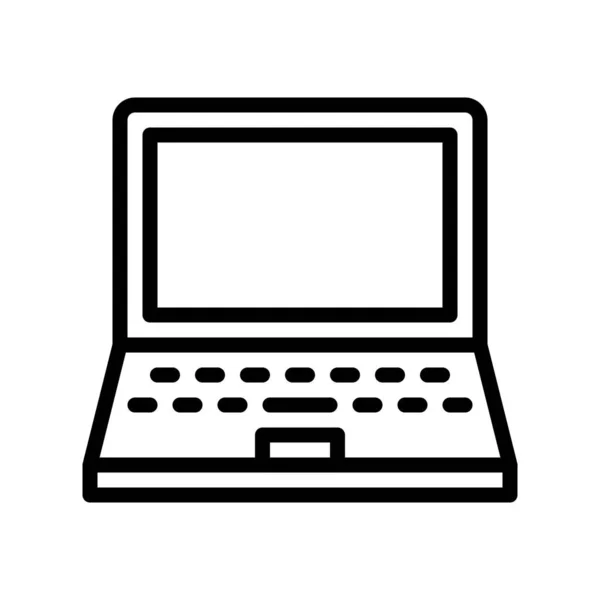 Вектор Ноутбука Иконка Стиля Электронного Устройства Редактируемый Штрих — стоковый вектор