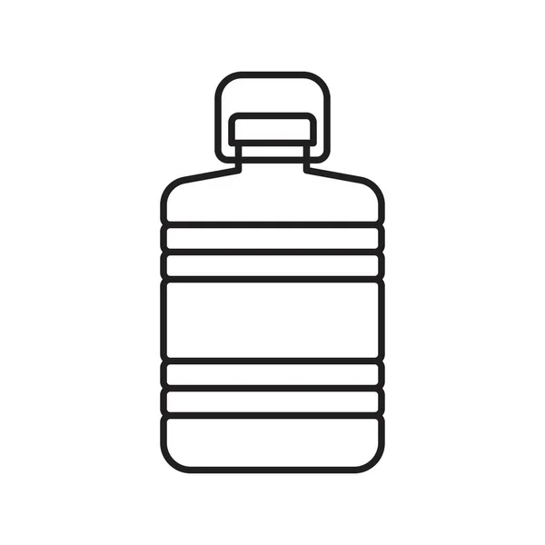 Plastic Fles Vector Illustratie Lijn Ontwerp Pictogram — Stockvector