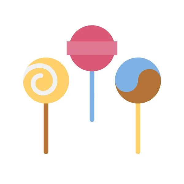 Lollipop Vector Illustratie Geïsoleerde Platte Ontwerp Icoon — Stockvector