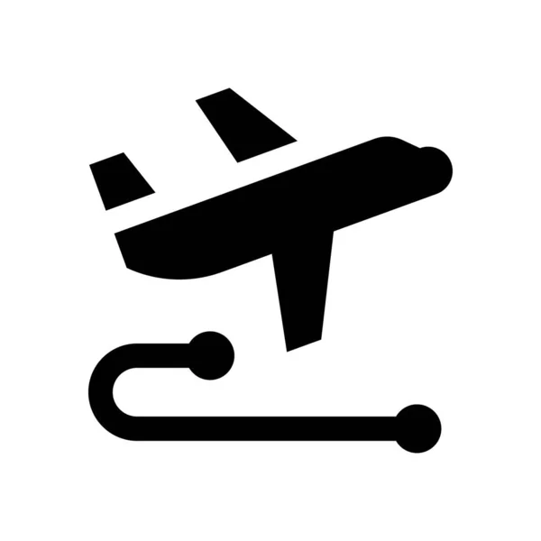コロナウイルス関連航空機の固体設計における危険な位置ベクトル — ストックベクタ