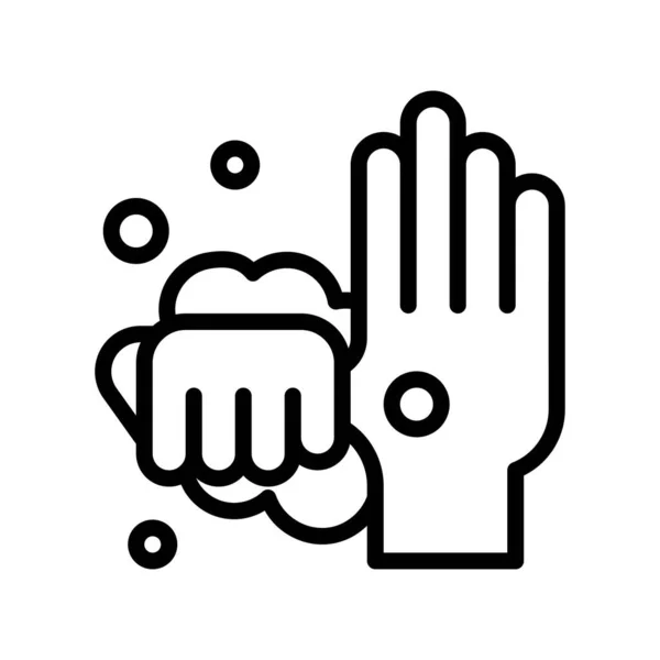 Myć Ręce Lub Higieny Związane Ręce Myć Masować Bańkami Mydlanymi — Wektor stockowy