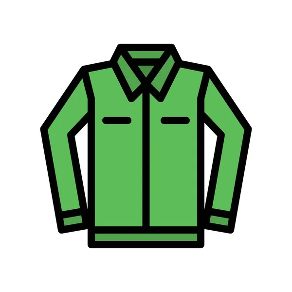 Jacket Vector Illustration Full Design Editable Outline Icon — 스톡 벡터