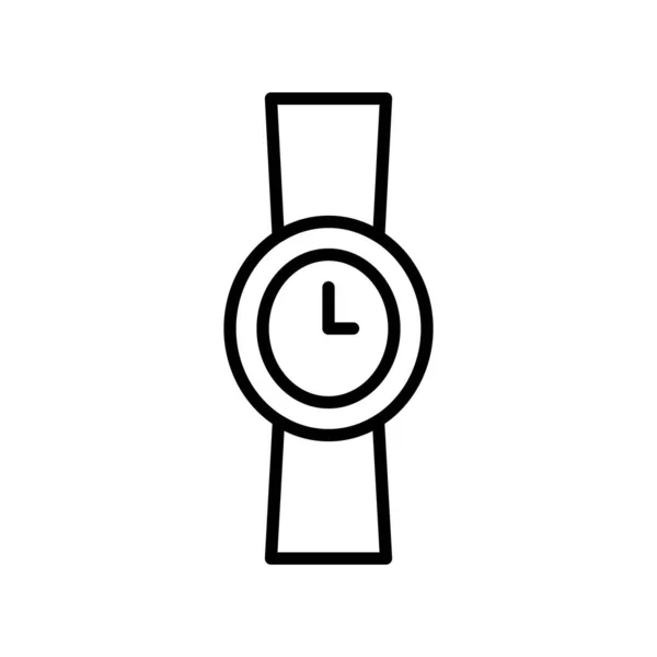 Illustration Vectorielle Montre Icône Conception Ligne Isolée — Image vectorielle