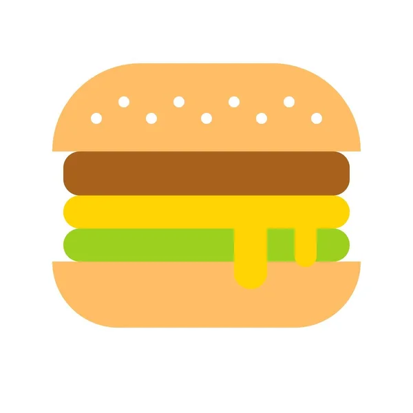 Hamburguesa Vector Barbacoa Icono Diseño Plano Relacionado Ilustración De Stock