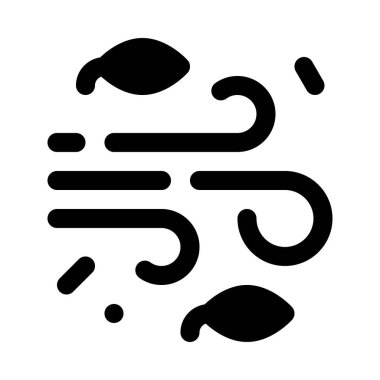 Yaprak vektörü katı tasarımda olan rüzgar veya havayla ilgili virüs iletimi