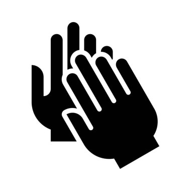 Yıka ya da hijyenle ilgili eller katı tasarım ile yıkama ya da temizleme vektörü için ovala