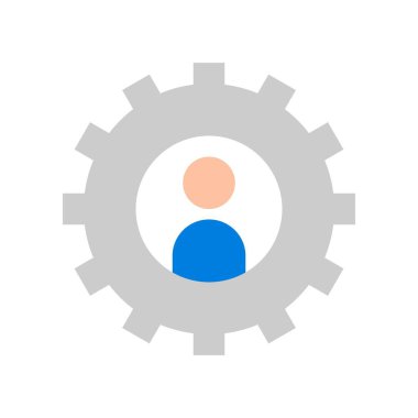 Kullanıcı ayarı vektörü, Sosyal medya düz tasarım simgesi