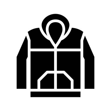 Ceket veya Ceket vektör çizimi, katı tasarım simgesi