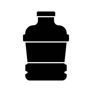 Plastik şişe vektör çizimi, katı tasarım simgesi