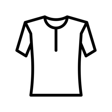 Gömlek veya Bluz vektör illüstrasyonu, satır tasarımı simgesi