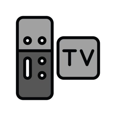 Televizyonlar ve teknolojiler, ilgili TV ve uzaktan kumandalı vektörler, düzenlenebilir vuruşlarda,