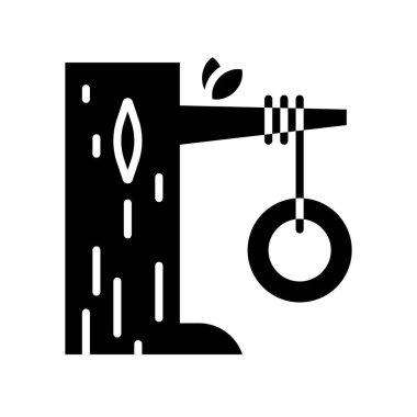 Lastik salıncak vektörü, Yaz Tatili ile ilgili katı biçim simgesi