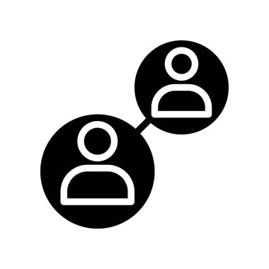 Kullanıcı bağlantısı vektörü, Dijital pazarlama katı tasarım simgesi