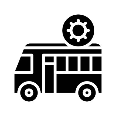 Virüs bulaşması ya da koronavirüsle ilişkili toplu taşıma vektörü katı tasarım içinde