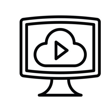 Televizyon ve teknoloji, ilgili TV vektörleri, doğrusal ya da düzenlenebilir vuruş tasarımları,