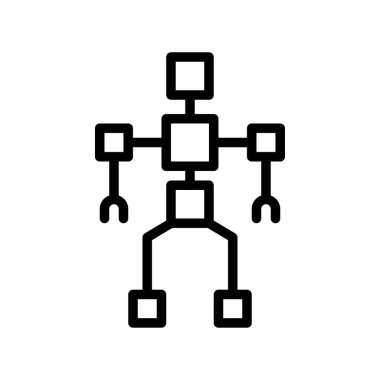 Robot şablon vektörü, Yapay satır biçimi simgesi
