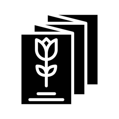 Kutlama kartı çizimi, izole edilmiş katı tasarım simgesi