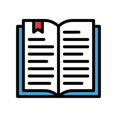 Kitap vektörü, okula doldurulmuş biçim simgesine geri dön