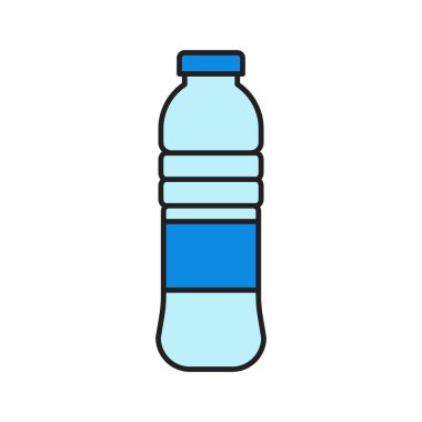 Plastik şişe vektör illüstrasyonu, doldurulmuş düzenlenebilir tasarım ana hatları simgesi