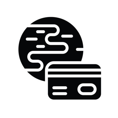 finans bankacılığı ve parayla ilgili ödeme kartı vektörünü katı biçimde